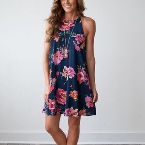 NWT Impeccable pig Navy Floral dress
